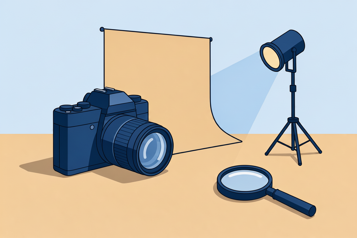 E-Ticarette Ürün Fotoğrafı Nasıl Çekilir? yazısı için sade, yazısız bir konu illüstrasyonu